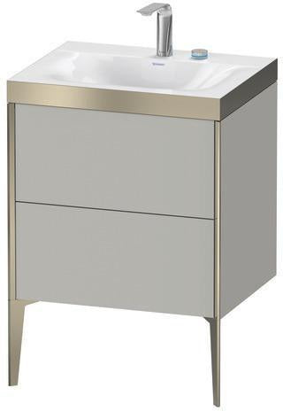 Duravit Möbelwaschtischset XVIU 600x480mm Cha ma / ta s-matt Ra 83 o HL – Viu Waschtisch mit Unterbau