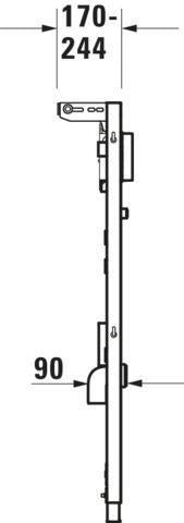 Duravit DURASYSTEM Urinal-Element 500 x 1148 mm für UP-Druckspüler, Trockenbau, vormontiert