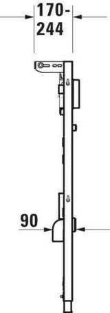 Duravit DURASYSTEM Urinal-Element 500 x 1148 mm für UP-Druckspüler, Trockenbau, vormontiert