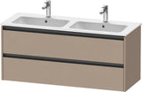 DURAVIT Ketho.2 Waschtischunterbau 1280 mm betongrau matt mit 2 Schubkästen und Soft-Close