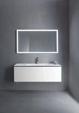DURAVIT ME by Starck Möbelwaschtisch 1230 mm Weiß Seidenmatt mit Überlauf und 1 Hahnloch