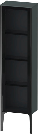 Duravit XViu Halbhochschrank mit Glastür 1330 mm, links, dolomiti grey hochglanz
