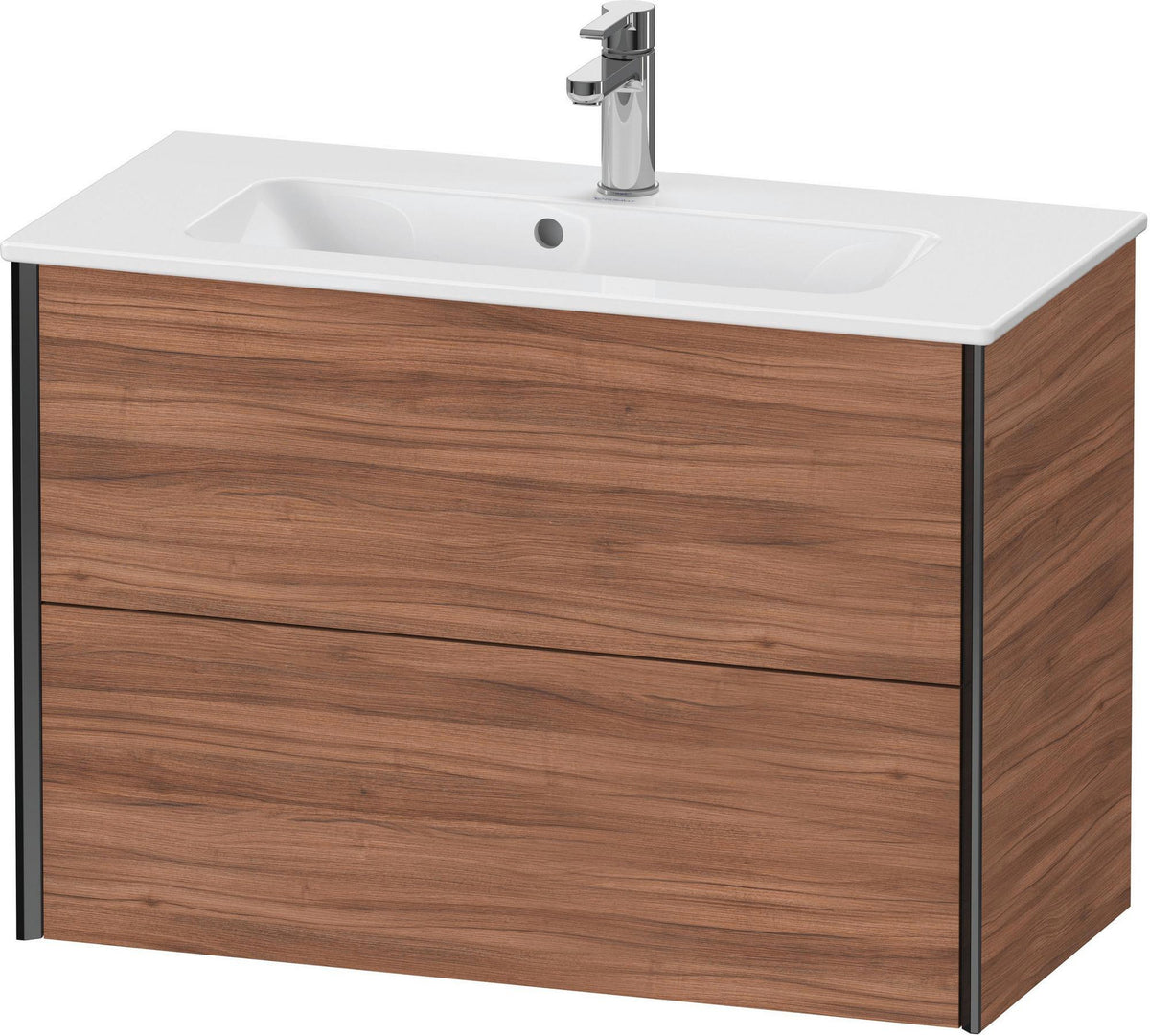 DURAVIT XViu Waschtischunterbau wandhängend 810 mm, 2 Schubladen, champagner matt/weiß matt