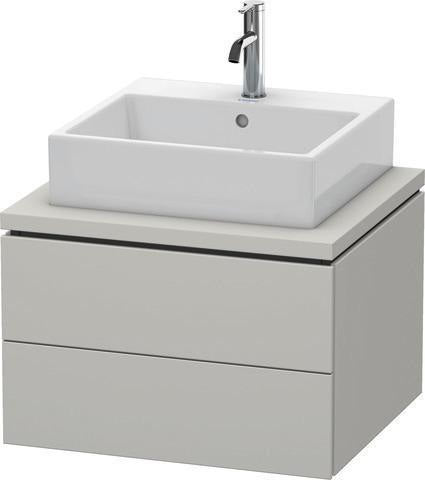 Duravit L-Cube Waschtischunterbau 620 mm taupe supermatt – 2 Schubkästen, Tip-On, wandmontiert
