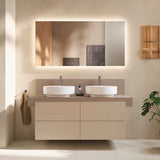 DURAVIT Balcoon Konsole 1400 mm mit Ausschnitt links – Elfenbein Matt