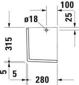 DURAVIT Halbsäule Starck 3 aus Keramik mit WonderGliss, 315 x 170 x 320 mm, Weiß