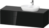 Duravit L-Cube Waschtischunterbau 1420 mm Taupe supermatt mit Tip-on und Soft-Close