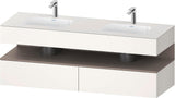 DURAVIT Qatego Studio F. A. Porsche Waschtischset 1600 mm mit Konsolenwaschtischunterbau, 2 Auszüge