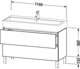 Duravit L-Cube Waschtischunterbau 1184 mm amerikanisch Nussbaum für Vero Air