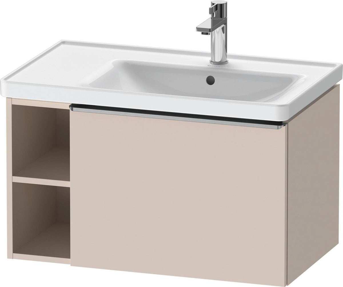 DURAVIT D-Neo Waschtischunterbau 784 mm wandhängend mit 1 Auszug und 2 offenen Fächern in Betongrau Matt