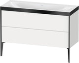 DURAVIT XViu c-bonded Waschtischunterset bodenstehend 1200 mm 2 Auszüge Schwarz Mat