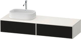 DURAVIT Zencha Konsolen-Waschtischunterbau 1600 mm Eiche Anthrazit mit 2 Auszügen