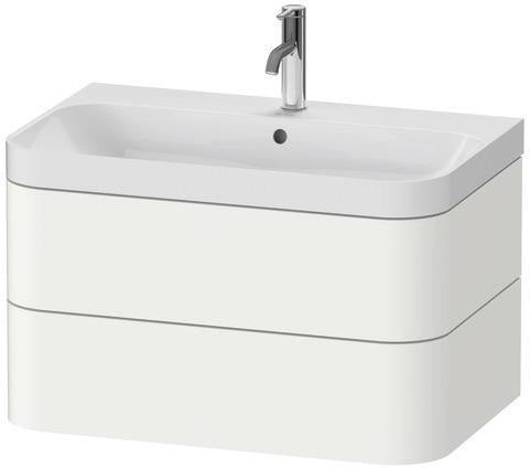 Duravit Waschtischset HAPPY D.2 PLUS 775x490mm ein Hahnloch taupe supermatt