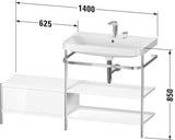 Duravit Waschtischunterbau Happy D.2 Plus 1400x490 mm Metallkonsole supermatt