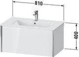 Duravit Waschtischunterbau XVIU 810 mm weiß matt mit Tip-On-Technik und Auszug