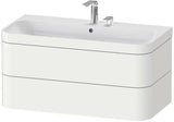 DURAVIT Waschtischset Happy D.2 Plus 2 Schubkästen 975x490 mm eiche hell taupe supermatt