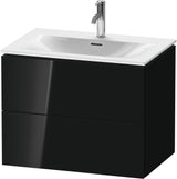 DURAVIT L-Cube Waschtischunterbau wandhängend 720 mm weiß matt mit 2 Schubkästen und Tip-On-Technik