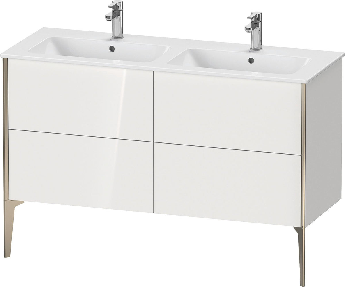 DURAVIT XViu Waschtischunterbau bodenstehend 1280 mm, 4 Auszüge, weiß matt – Tip-On