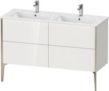 DURAVIT XViu Waschtischunterbau bodenstehend 1280 mm, 4 Auszüge, weiß matt – Tip-On