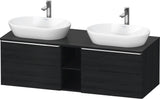 DURAVIT D-Neo Konsolenwaschtischunterbau 1400 mm betongrau matt mit 2 Auszügen und Bronze-Griffen