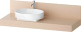 DURAVIT Balcoon Konsole 1400 mm mit Ausschnitt links – Elfenbein Matt