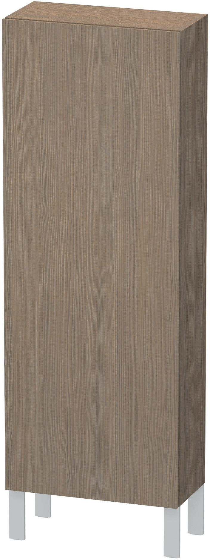 Duravit L-Cube Halbhochschrank 500 mm, 1 Tür links, amerikanisch Nussbaum, wandhängend