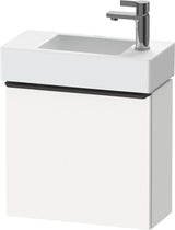 DURAVIT D-Neo Waschtischunterbau 484 mm Eiche Schwarz Matt, 1 Tür, Bronze Griff