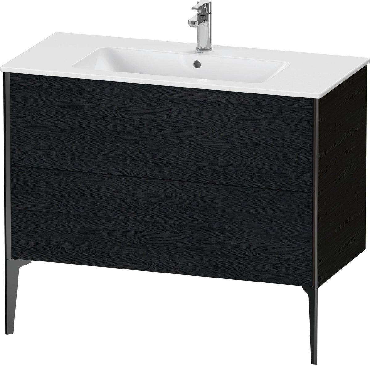 Duravit XViu Waschtischunterbau bodenstehend 1010 mm, 2 Auszüge, weiß matt, Tip-On