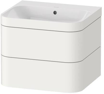 Duravit Waschtischset Happy D.2 Plus 2 Schubkästen 575x490 mm e HL Taupe Supermatt