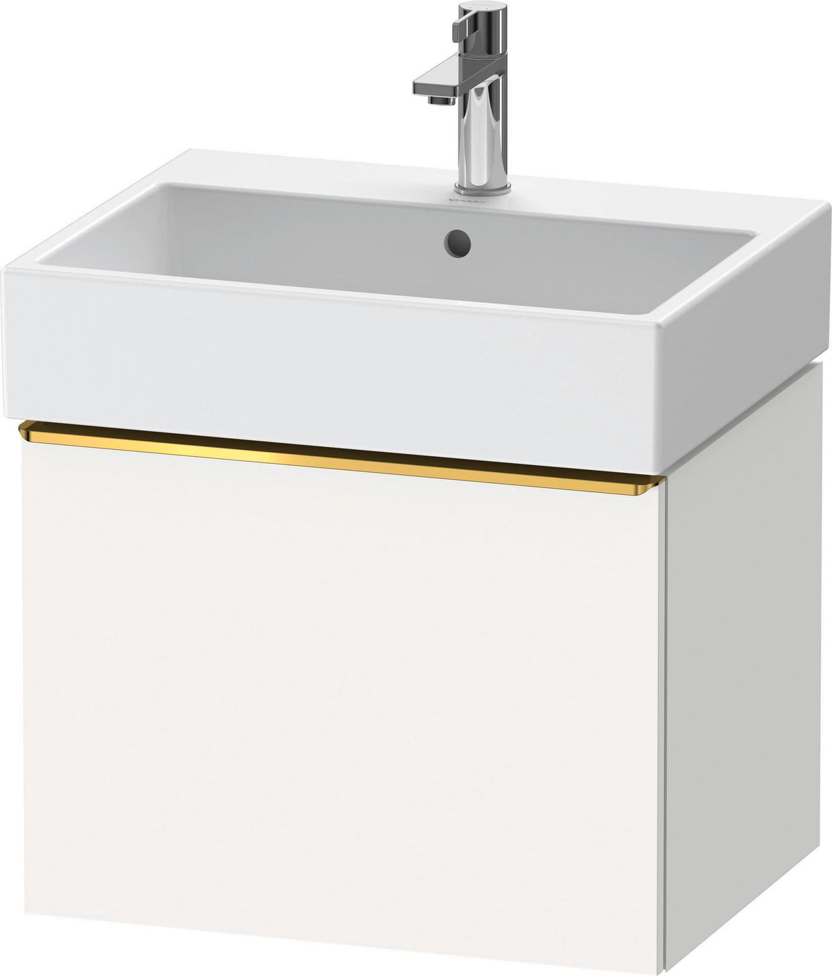 DURAVIT D-Neo Waschtischunterbau 584 mm wandhängend mit 1 Auszug, Griff Bronze, Weiß Matt