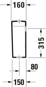 DURAVIT Spülkasten Happy D.2 mit WonderGliss, Anschluss unten links, weiß