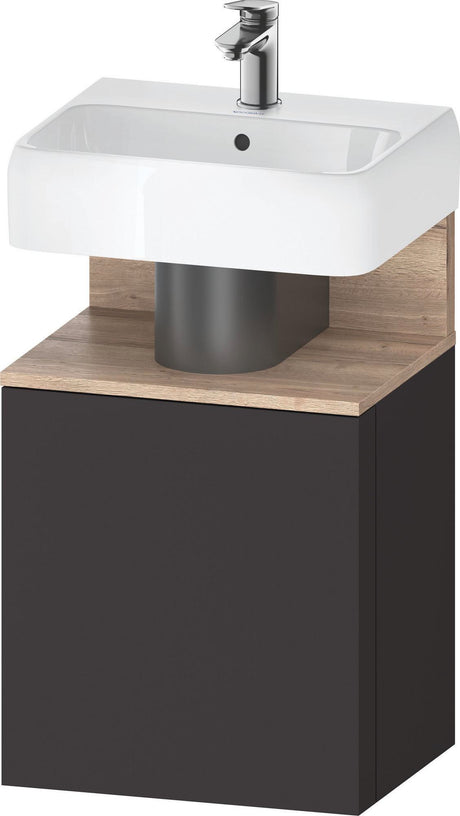 DURAVIT Qatego Waschtischunterbau 440 mm Eiche Terra Matt, 1 Tür links, Tip-On