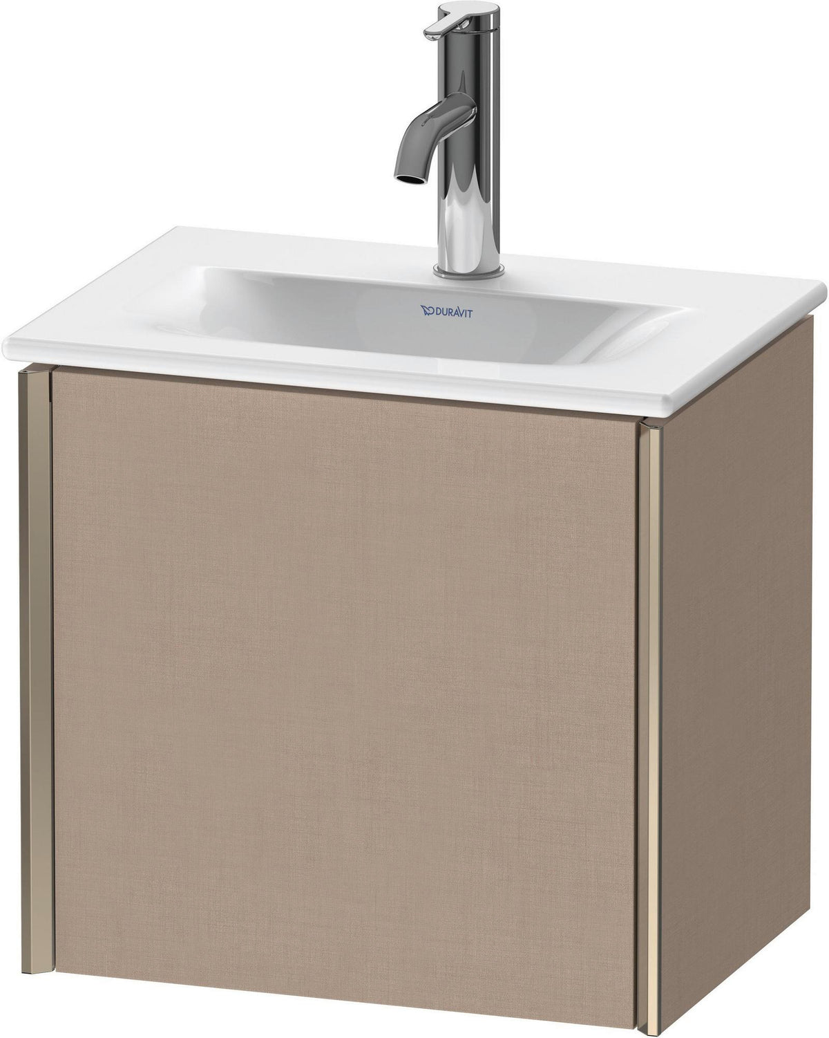 DURAVIT XViu Waschtischunterbau wandhängend 1 Tür rechts champagner matt/basalt matt 397x430x310 mm