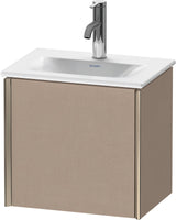 DURAVIT XViu Waschtischunterbau wandhängend 1 Tür rechts champagner matt/basalt matt 397x430x310 mm