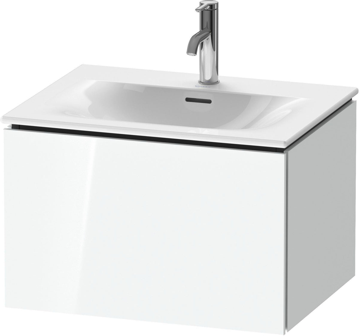 Duravit L-Cube Waschtischunterbau 620 mm weiß matt, 1 Auszug, wandhängend, Tip-On