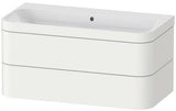 DURAVIT Waschtischset Happy D.2 Plus 2 Schubkästen 975x490 mm eiche hell taupe supermatt