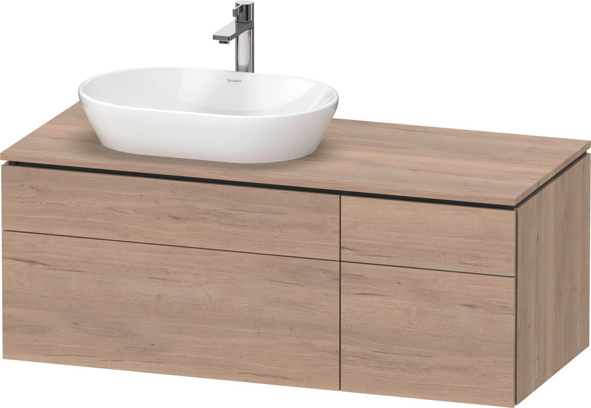 DURAVIT L-Cube Waschtischunterbau 1220 mm taupe supermatt mit Tip-On-Technik und Soft-Close
