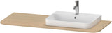 Duravit Konsole Happy D.2 1300 mm taupe supermatt – Beckenposition links