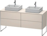 Duravit XSquare Waschtischunterbau 1600 mm mit Fußgestell und Höhenausgleich in s-matt