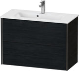 DURAVIT XViu Waschtischunterbau wandhängend 810 mm, 2 Schubladen, champagner matt/weiß matt
