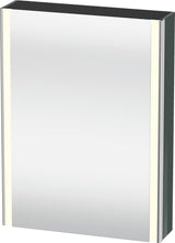 DURAVIT XSquare Spiegelschrank 800x600x155 mm Dolomiti Grey mit LED-Beleuchtung und Steckdose