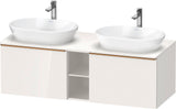 DURAVIT D-Neo Konsolenwaschtischunterbau 1400 mm betongrau matt mit 2 Auszügen und Bronze-Griffen