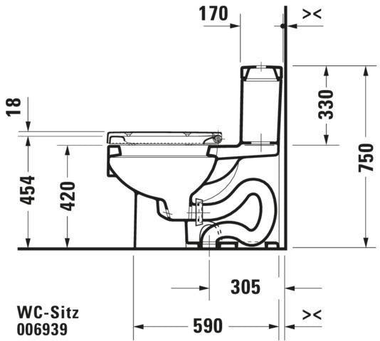 DURAVIT WC-Sitz Vero verlängert Weiß mit Absenkautomatik und Edelstahl-Scharnieren