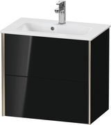 DURAVIT XViu Waschtischunterbau wandhängend 610 mm, 2 Schubladen, champagner matt/weiß matt