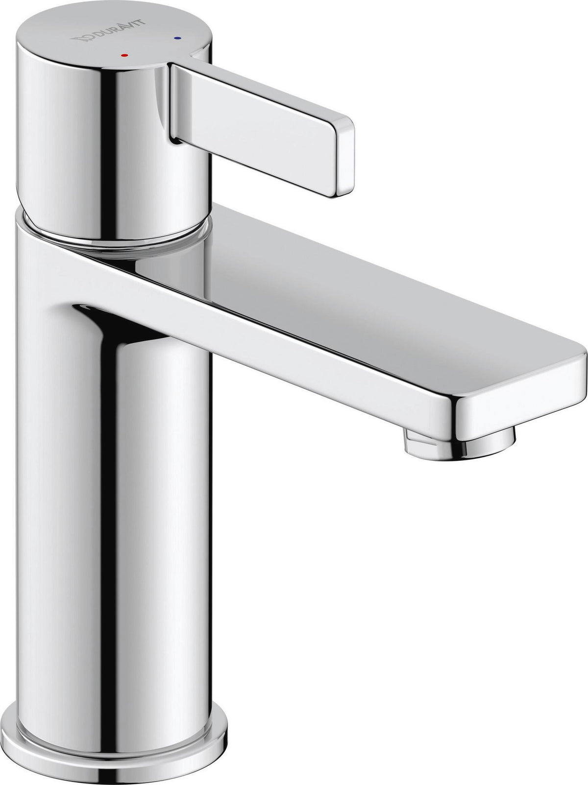 DURAVIT D-Neo Einhebel-Waschtischmischer mit Zugstange, Chrom – 109 mm Ausladung