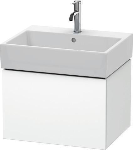Duravit L-Cube Waschtischunterbau 584 mm taupe supermatt mit Tip-On und Dämpfung
