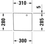 DURAVIT Halbsäule Happy D.2 – Sanitärkeramik weiß, 210 x 310 x 285 mm