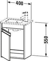 Duravit Ketho Waschtischunterbau 400 mm betongrau matt, 1 Tür links, für ME by Starck