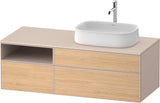 DURAVIT Zencha Konsolenwaschtischunterbau 1300 mm Eiche Anthrazit mit 2 Auszügen