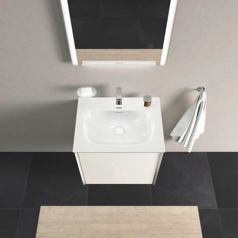 DURAVIT Viu Möbelwaschtisch 630 mm Weiß mit Überlauf und 1 Hahnloch